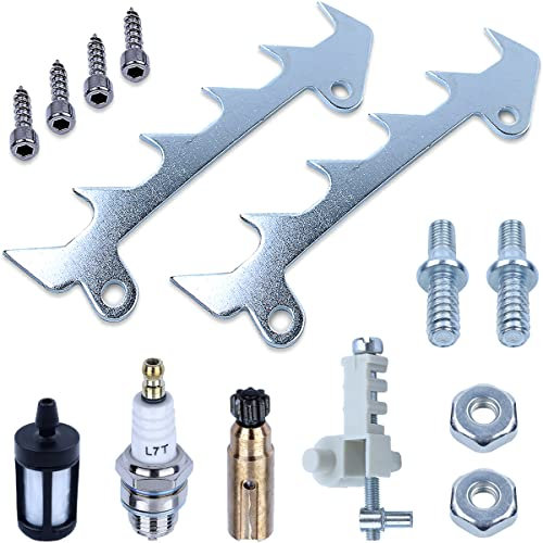 Adefol Artiglio a Catena Kit di Pezzi per Stihl MS170 MS180 017 018 Motosega, Artiglio + Filtro Olio + Pompa Olio + Tendicatena + Candela + Borchie e Dadi Ricambi Accessori 10 in 1