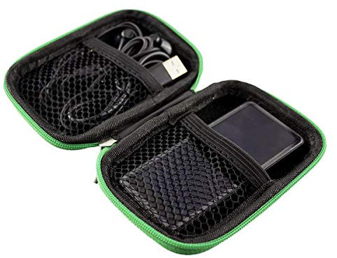 caseroxx Transport Schutztasche für MP3 / MP4 Player wie Victure, AGPTEK, Soulcker, SVMUU etc. in Dinosauriermuster- schwarz