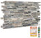 NOVECRAFTO Slim Stone Design 3D Wall Panels - 37.79 x 18.89 in (96x48cm) -6 Sheets Covering 29.76 sqft (2.76 sqm) - Moisture-Resistant PVC Plastic Cladding - Grey Slim Stone Brick Effect Pattern