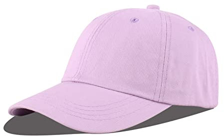 LANGZHEN Baseball Dad Cap 100% Baumwolle Passt Männer Frauen Klassische Verstellbare Plain Hat (Lila, One Size)