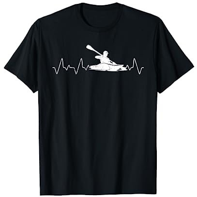 Kanut Wassersport Kajaking Kanu Fahren Herzschlag Kajak T-Shirt