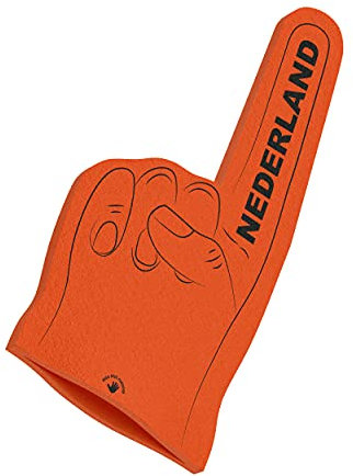HIGH FIVE FINGERS Niederlande Holland Fahne Weltmeisterschaft Europameisterschaft Flagge Fanartikel | Schaumstoff Hand für Spiele, Stadion, Events | One Size | 44 x 22 x 2,5 cm | Netherlands