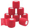 QiGui 8 Rouleaux Bandage Elastique Auto-Adhésif Tissus non Tissés Bandage Pansements Bandage Medical Vétérinaire Bande Cohesive Animal pour Poignets Cheville Mains Pieds 5cm X 4.5m (Rouge)