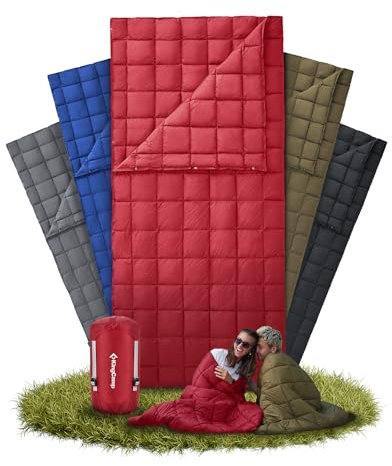 KingCamp Ultraleicht Campingdecke,Wasserabweisend Outdoor-Decke mit Multifunktional Design|Recycelbare Campingdecke​ mit CEP-Füllung| Thermodecke für Trekking,Zuhause, Auto, 213 x 203 cm, Schwarz