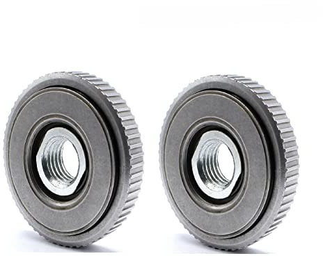 M14 Quick Release Flange Nut for Angle Grinder, Self Tightening Quick Clamping Fast Locking Nut Kit for Dewalt Milwaukee Makita Bosch (Color : Grey x 2)