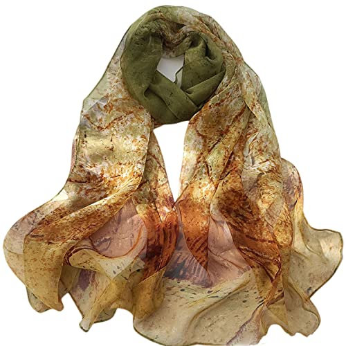 FAIRYGATE Halstuch Damen Seide Georgette Chiffon Stola Schal für Kleider in verschiedenen Farben 51025
