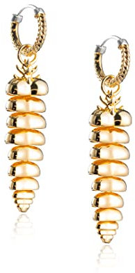 COPPERTIST.WU Individuelle Klapperschlangenschwanz-Ohrringe | Huggie Hoop-Ohrringe zum Schütteln Fidget-Schmuck Geschenk für Männer und Frauen (18 Karat Gold Vermeil)