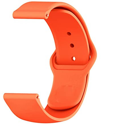 TEXUM Correa de silicona para pulsera deportiva universal de 20 mm Reloj 4 Classic 42 46 mm Smartwatch Band (color: naranja, tamaño: 20 mm universal)