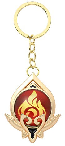 Sumeru Cosplay Porte-clés Pour Genshin Impact, Métal Sumeru Vision Keychain Pendentif Oeil de Dieu Pyro Merch