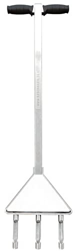 RISISANI® Hand-Aerifizierer | V2A-Edelstahl rostfrei | 100% Made in Germany | inkl. 20mm Hohlspoons | Rasenlüfter Rasenbelüfter Rasen belüften lüften auflockern