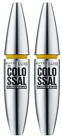 2 x Maybelline The Colossal Platinum Black Mascara - 03 Platinum Black