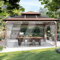 BeGrit 2.5m x 2.5m Transparente Plane mit ösen 430gsm wasserdichte PVC Durchsichtige Plane Balkon Regenschutz Ohne Bohren Windschutz Abdeckplane Terrasse für Pavillon Gartenmöbel Hutch Dach Camping