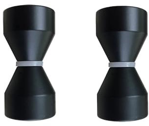 YIDELAI-Maniglia porta in vetro, maniglia a foro singolo in lega di alluminio da 2,4 pollici, maniglia cilindrica solida scorrevole porta doccia in vetro, accessori bagno doccia. (2, black1)