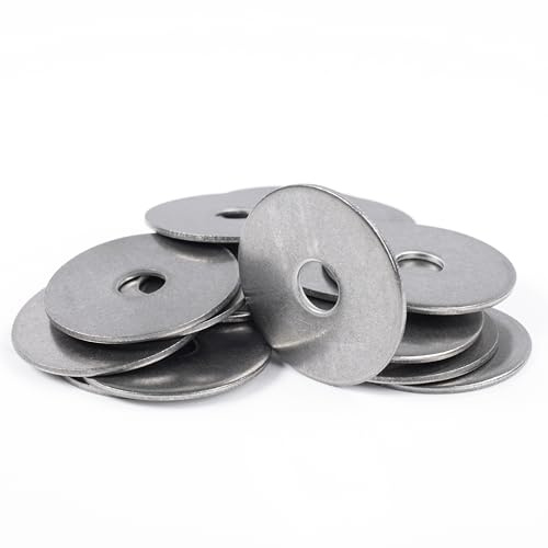 Topnorm 24 - Arandela grande M8 x 40 mm – 10 unidades de arandelas de guardabarros – Arandelas de acero inoxidable A2 de alta calidad, arandelas laterales inoxidables, gran diámetro exterior (10, M8 x