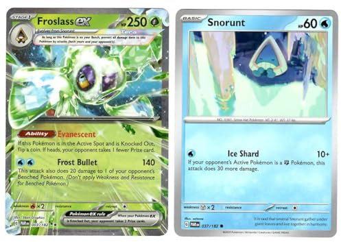 Froslass ex 003/182 - Paradox Rift - Pokemon Card 2 Lot - Double Rare Holo