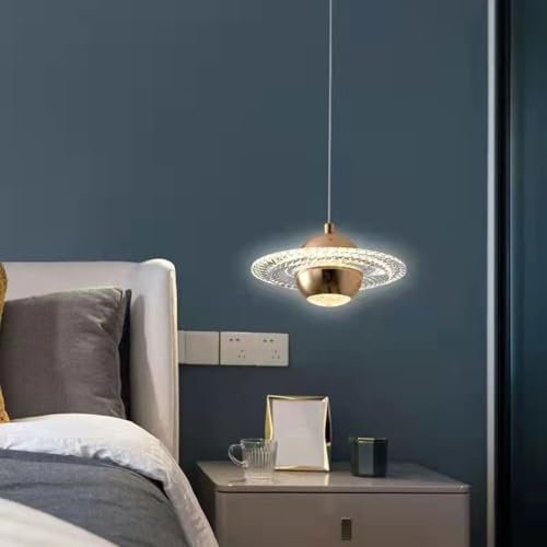 MODEBHD Sturdy Durable Simple Creative Flying Saucer Pendant Light Can Rotate Chandelier Bedroom Bedside Ceiling Hanging Lamp LED 6W Shooting Lights For Kitchen Island Dining Rooms Living Room