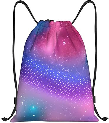 RoMuka Farfalla Tacco Alto Leggero Coulisse Cinghia Tasca Zaino Fitness Borsa Daily Pieghevole Coulisse Zaino, Colori pastello blu, rosa e viola, Medium, Zaini