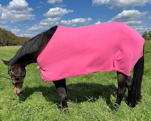 Brama-West Abschwitzdecke Pferd Pferdedecke - Basic Fleecedecke - Atmungsaktiv - Rosa, Gr. 125