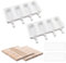 2 moldes para helados con 100 palillos, 2 tapas, molde de silicona para helado, fácil de disolver, forma ovalada, accesorio para helado casero (4 huecos, blanco)