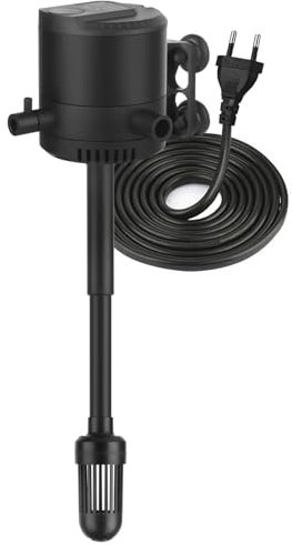 ITIY Acquario Pompa Filtro, Silenzioso 12W 800L/H Fish Tank Filter, con tubo di aspirazione retrattile per acquario 100-200L