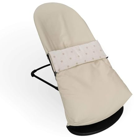 Bezug + Schlafsack für BabyBjörn Balance Soft (Originalpolster), hypoallergen, sehr weich, atmungsaktiv (Bio-Baumwolle) (Candy Beige)