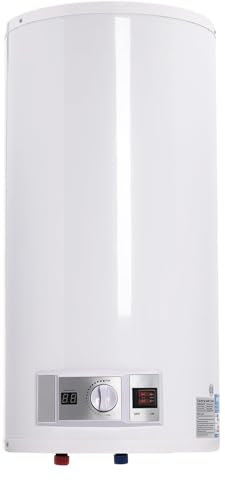 Lightakai 80L Elektro Warmwasserspeicher Boiler, 2000W Warmwasserboiler Hängespeicher mit Handbrause, Handbrausenhalterung und Wasserhahn