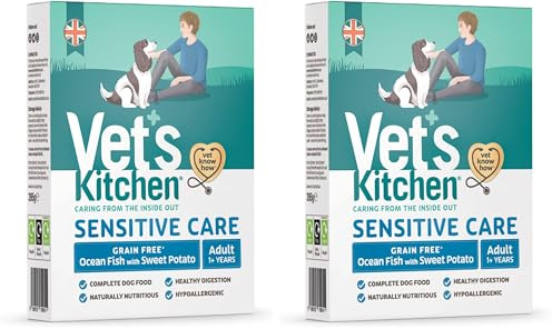 Vet's Kitchen Wet Dog Food Grain Free Ocean Fish with Sweet Potato, 10 x 395g, Brown (Pack of 2)