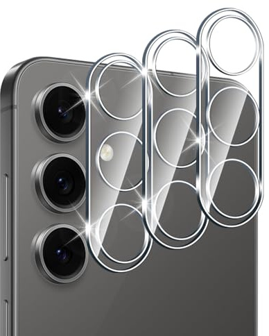 Funrae 3 Stück Kameraschutz Schutzfolie für Samsung Galaxy S24 FE 5G für Panzerglas Kamera, Ultra-Klar 9H Härte Kratzerfest Kamera Schutz Glas, Kompatibel mit Handyhülle Linse Folie