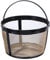 sourcing map 12 Cup Coffee Filter Basket, Reusable Coffee Filter Brew Basket Replacement, Coffee Maker Filter Basket with Mesh Bottom, Gold