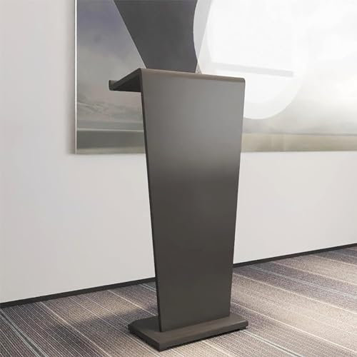 Rednerpult, tragbares Podium, Stehpult mit Stauraum, hölzernes Rednerpult, Präsentationstisch, Rednerpult für Kirche, Klassenzimmer, Seminar, Café, Hochzeit, Zuhause und Restaurant (schwarz, 53 x 33