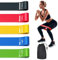 Fitnessbänder 5er Set, Widerstandsbänder mit 5 Widerstandsstufen, Naturlatex Resistance Bands Gymnastikbänder für Muskelaufbau Pilates Yoga und Fitness