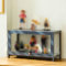 Moderne, transparente Vitrine für Wohnzimmer und Büro, 70 cm breit