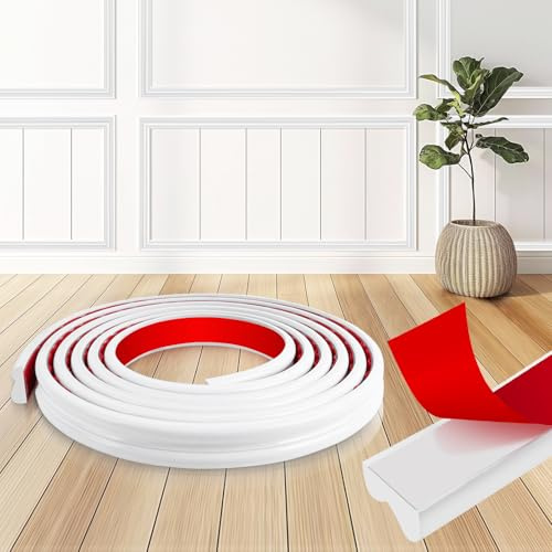 Peel and Stick Wall Molding Trim, 6M x 2.2CM Self-Adhesive Wall Trim, Flexible DIY PVC Panel Moulding for Home Decoration, Chair Rail, Cabinet and Mirror Frame