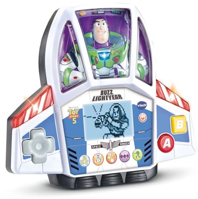 VTech - Toy Story 5, La Console Éducative de Buzz - Console de Jeux Portable Enfant avec Écran Rétroéclairé, 5 Jeux Interactifs - Jouet Disney Pixar - Cadeau Enfant Dès 3 Ans - Contenu en Français