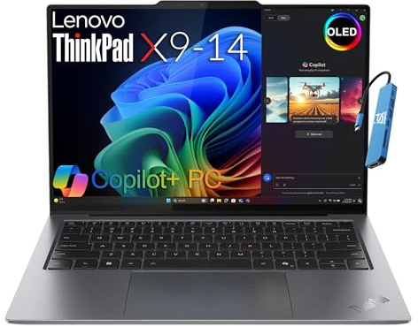 Lenovo ThinkPad X9 14 Aura Edition Business AI Laptop (14 OLED, Intel Core Ultra 7 258V, 32GB DDR5, 1TB SSD) Ultrathin Copilot+ PC, Backlit, Fingerprint, Thunderbolt 4, Wi-Fi 7, IST HUB, Win 11 Pro