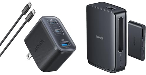 Anker Nano Docking Station (13 in 1, 100W) & Anker Caricatore USB C (70W, 3 Porte)
