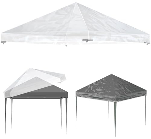 Pavillondach, Ersatzdach Pavillon 3x3 m PVC Transparent, Flachdach Ersatzdach für Gartenpavillon, 270 g/m² wasserdichte Dachabdeckung für Faltpavillon & Partyzelt