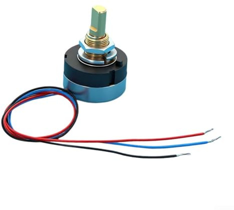 Girftong Berührungsloses digitales Potentiometer, Hall-Effekt, magnetischer Winkelsensor, 0–5 V Ausgang, 360 Grad drehbar, 24 mm Gehäuse aus Aluminiumlegierung für Automatisierung (MA24–360 Grad)
