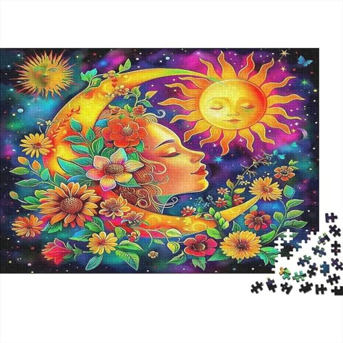 Rompecabezas ecológico de Sol y Luna para aliviar EL estrés, único, de Primera calidad, para niños, juegos educativos, 52 x 38 cm (1000 piezas)