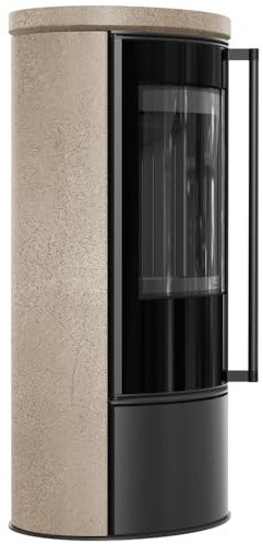 KRATKI ERIK Ø150 5,5 kW Keramikofen GOLD SATIN Deckel Softclose Termotec