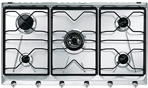 Smeg SRV596-5 piano cottura 90cm con ultrarapido inox