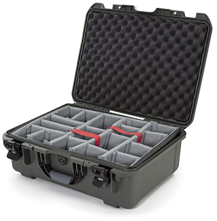 Nanuk 940 Wasserdichter Hartschalenkoffer mit gepolsterten Trennwänden, Olivgrün