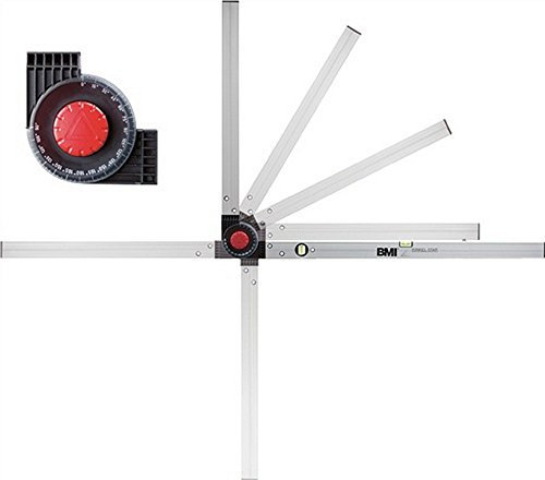 BMI Bauwinkel Winkelstar Alu.L.100/150cm m.Wasserwaage Messb.0-180Grad