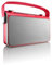 Lenco Lucille Retro Radio mit Bluetooth (5Watt RMS, UKW und DAB+, NFC Pairing, USB-Lader) rot
