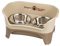 Neater Feeder Express Elevated Dog Bowls – Dog Bowls with Stand - Stainless Steel Food and Water Bowls – Raised Dog Bowl Set for Medium to Large Dogs, Cappuccino