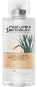 NATURE & SENTEURS - Eau de Cologne Vetiver intense 100ml - Notes Boisées et Musquées - Made in France - 98% d'origine naturelle - Idée cadeau