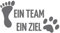 kleb-Drauf | 1 EIN Team EIN Ziel | Silber - glänzend | Autoaufkleber Autosticker Decal Aufkleber Sticker | Auto Car Motorrad Fahrrad Roller Bike | Deko Tuning Stickerbomb Styling Wrapping