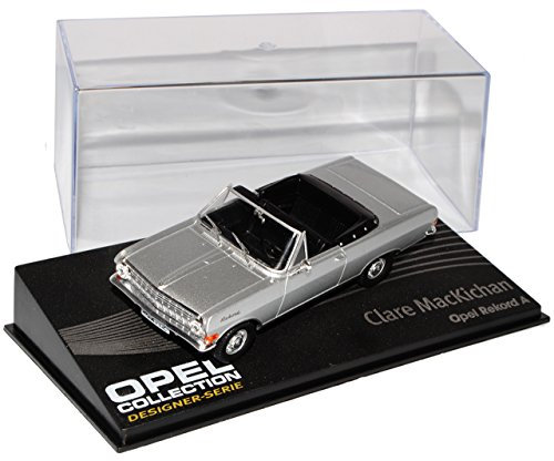 Ixo Opel Rekord A Cabrio Silber Clare MacKichan 1963-1965 Inkl Zeitschrift Nr 122 1/43 Modell Auto mit individiuellem Wunschkennzeichen