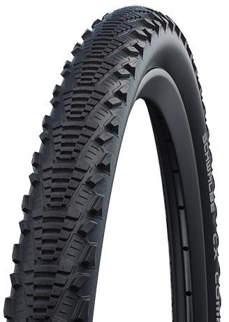 Schwalbe Bicycle Tyre CX Comp - 20 to 28 Inch Tyre with Semi Slick Profile - All Terrain Tyres - for Road, Gravel and Terrain - Black