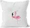 MoonWorks Kissen-Bezug Flamingo Pusteblume Dandelion Kissen-Hülle Deko-Kissen Baumwolle weiß Unisize